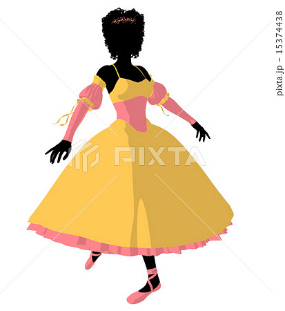 African American Ballerina Illustration Silhouette African American Ballerina Illustration Silhouette 15374438