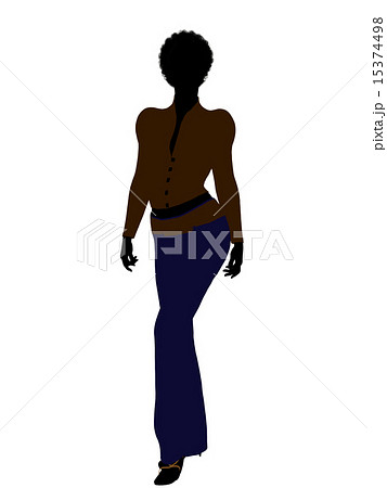 African American Female Office Illustration Silhouette 15374498