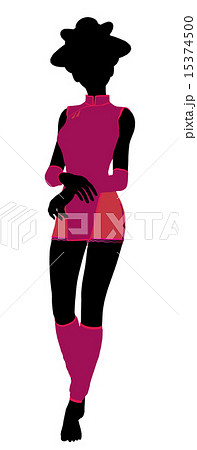 Geisha Girl Illustration Silhouette 15374500