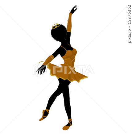 African American Ballerina Illustration Silhouette African American Ballerina Illustration Silhouette 15376362