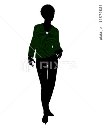African American Female Office Illustration Silhouette 15376885