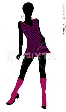 African American Go Go Dancer Illustration Silhouette 15377799