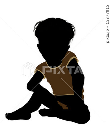 Male Infant Toddler Illustration Silhouette 15377915