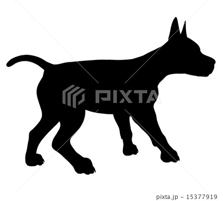 Puppy Dog Illustration Silhouette 15377919