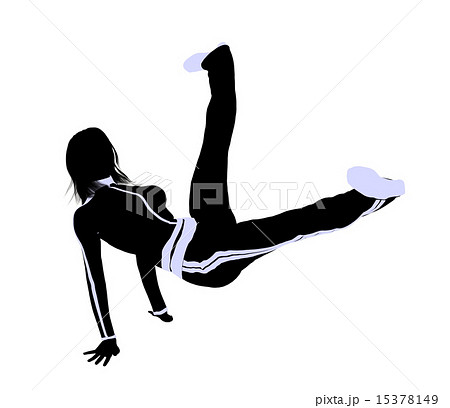Female Urban Dance Illustration Silhouette 15378149