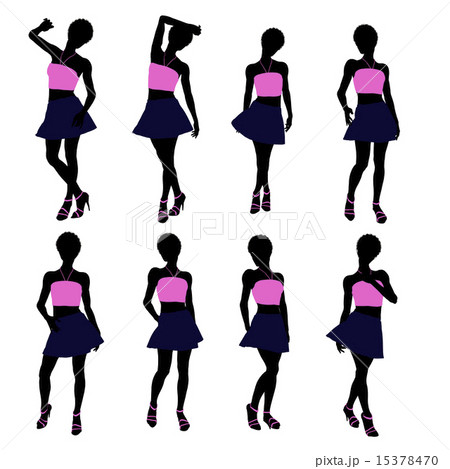 African American Teenager Illustration Silhouette 15378470