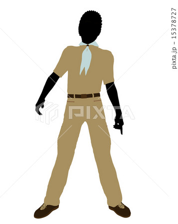 African American Boy Scout Illustration Silhouette African American Boy Scout Illustration Silhouette 15378727