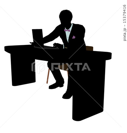 African American Male Business Silhouette 15379416
