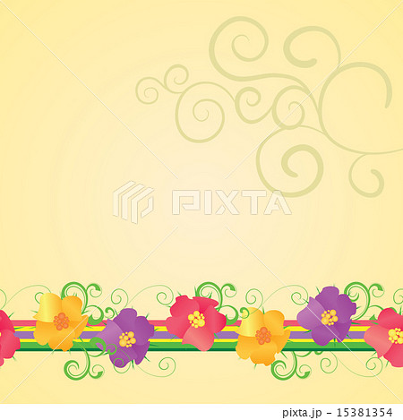 yellow background with flowers border yellow background with flowers border 15381354