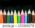 Close up of a line of pencils 15384078