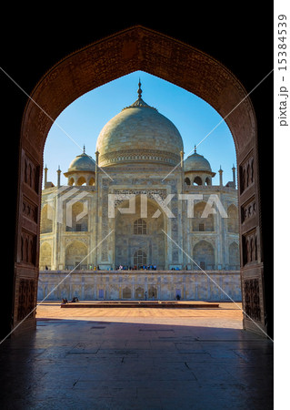 Taj Mahal framed in arch, Agra, India Taj Mahal framed in arch, Agra, India 15384539