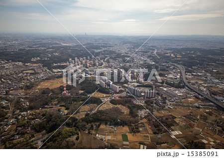 横浜市旭区若葉台付近を空撮 15385091