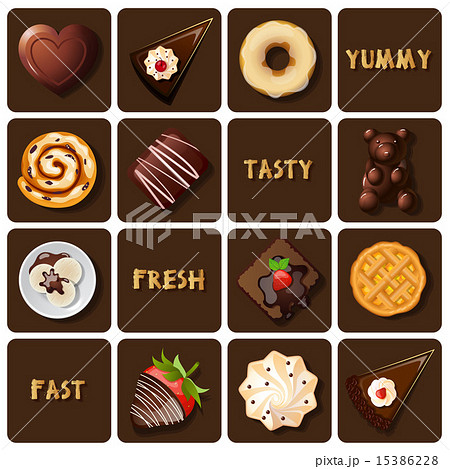 collection of dessert and baked goods 15386228