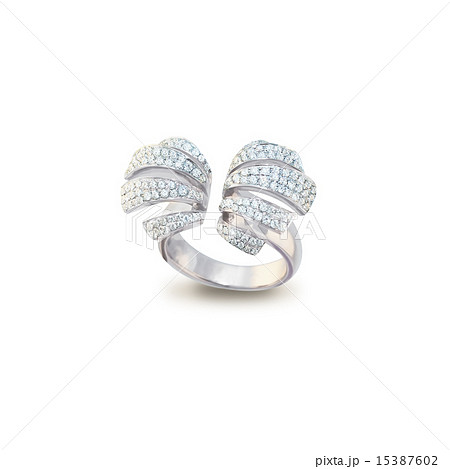 white golden ring isolated on a white white golden ring isolated on a white 15387602