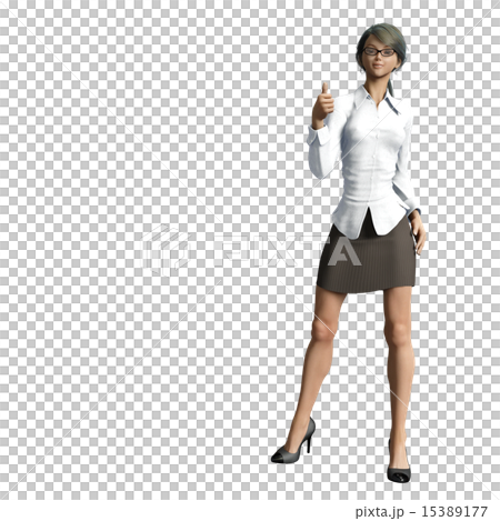 グーサインするビジネスウーマン　 15389177