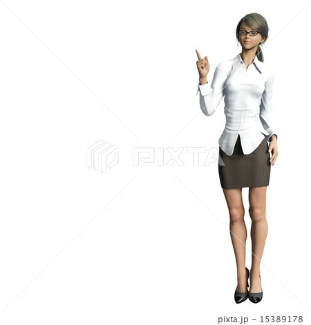 ワンポイントするビジネスウーマン ワンポイントするビジネスウーマン 15389178