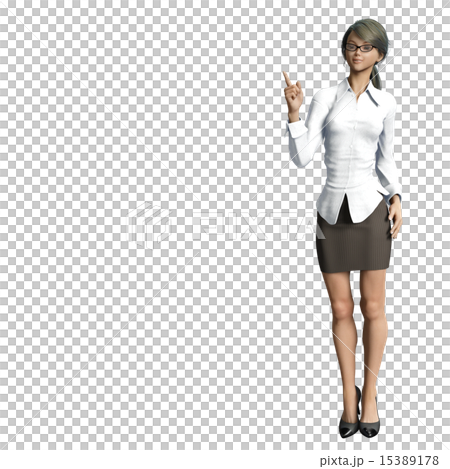 ワンポイントするビジネスウーマン ワンポイントするビジネスウーマン 15389178