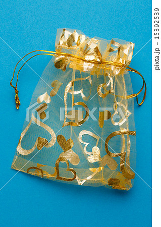 Romantic golden gift bag Romantic golden gift bag 15392539