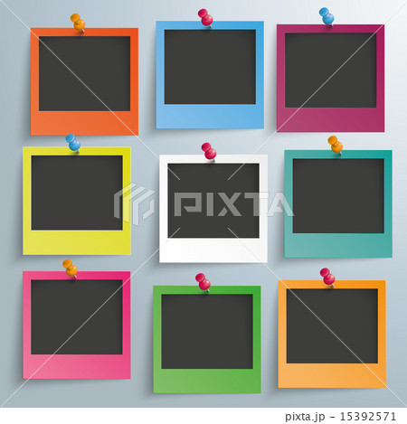9 Colored Photo Frames 9 Colored Photo Frames 15392571