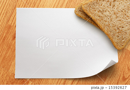 Blank paper with bread Blank paper with bread 15392627