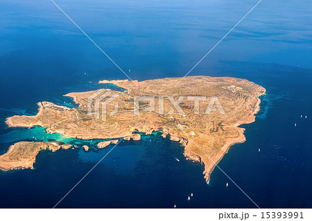 Comino Island aerial bird view 15393991