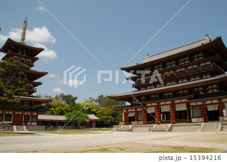 薬師寺　金堂　西塔 15394216