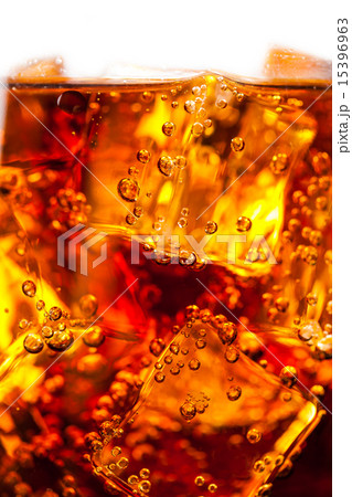Cola with ice cubes Cola with ice cubes 15396963