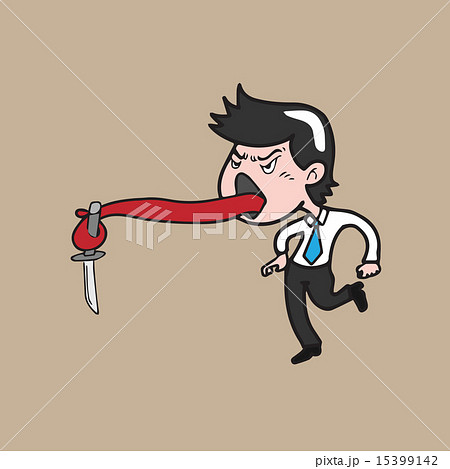 Man with knife tongue 15399142