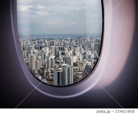 beautiful city view from the window 15401908