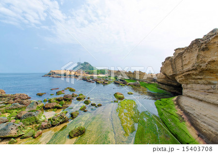 Natural landscape in Yehliu Geopark, Taiwan. 15403708
