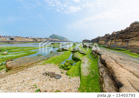 Natural landscape in Yehliu Geopark, Taiwan. 15403793