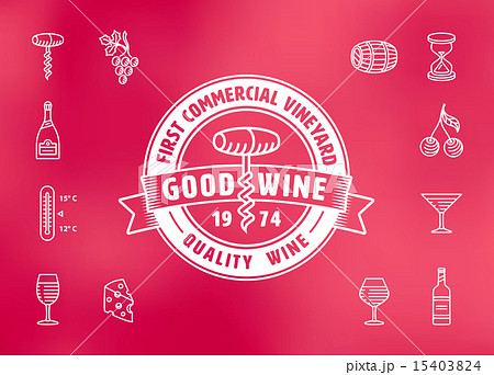 Wine icons set Wine icons set 15403824