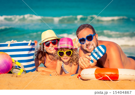 Family at the beach Family at the beach 15404867