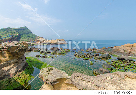 Natural landscape in Yehliu Geopark, Taiwan. 15405837