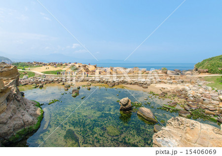 Natural landscape in Yehliu Geopark, Taiwan. 15406069