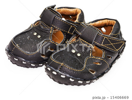 Dark leather sandals for children Dark leather sandals for children 15406669
