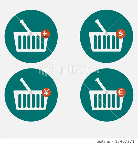 shopping basket icon set vector illustration 15407271