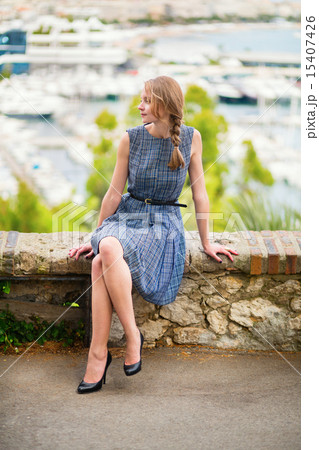 woman on Le Suquet hill in Cannes 15407426