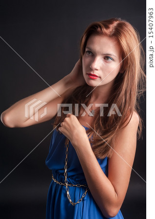 beautiful young red haired woman beautiful young red haired woman 15407963