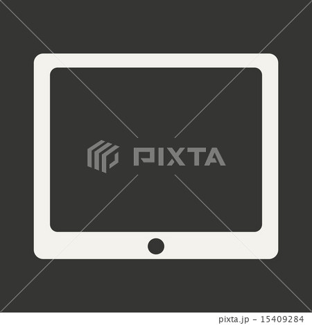 Flat in black and white mobile application tablet computer Flat in black and white mobile application tablet computer 15409284