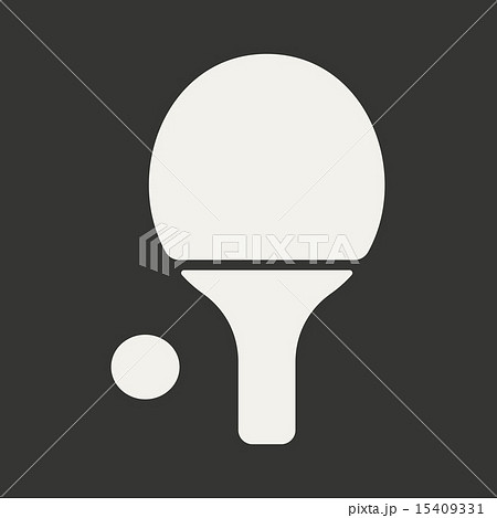 Flat in black and white mobile application ping pong 15409331
