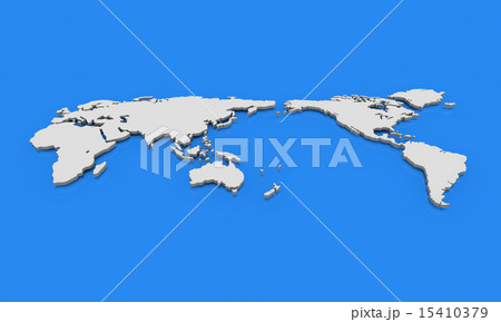 立体感のあるシンプルな世界地図 立体感のあるシンプルな世界地図 15410379