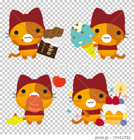 ネコとーく。赤ずきん お菓子 15412782