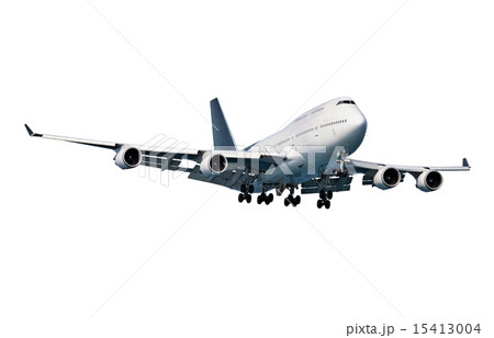 Big passenger aircraft on white 15413004