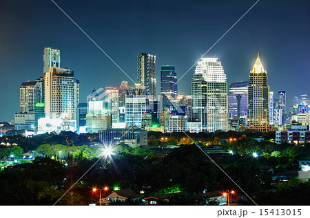 City at night. Thailand, Bangkok, the center. City at night. Thailand, Bangkok, the center. 15413015