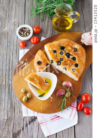 Italian focaccia bread Italian focaccia bread 15413520