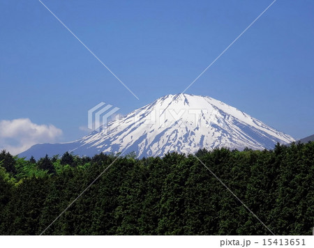 富士山　（ 富士スピードウェイ 第１コーナーからの眺望 ） 2015年5月3日 （ 静岡県駿東郡 ） 15413651