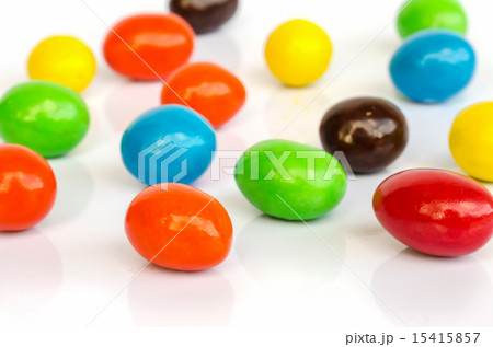 colorful chocolate coated candy. 15415857