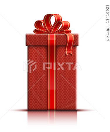 Red giftbox with ribbon Red giftbox with ribbon 15416925