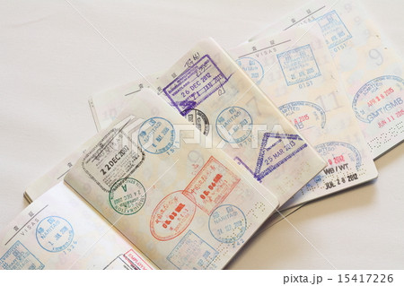 パスポートの査証 15417226